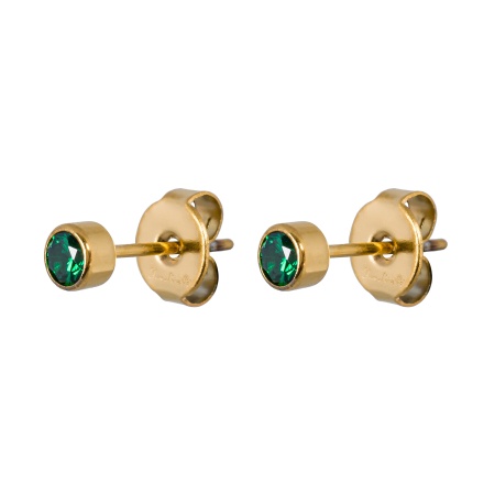 Пусеты Fiore Luna, Cubic zirconia Green, SWE0128 G G
